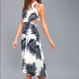 Lulus Ciao Roma Halter Midi Dress